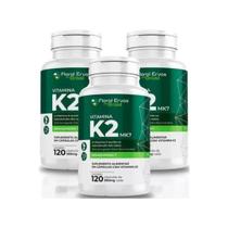 Kit 3 Vitamina K2 Mk7 Menaquinona 7 240 Caps Floral Ervas