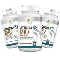 Kit/ 3 Vitamina K2 MK7 Menaquinona-7 350mg 360 Cáps Fits Life