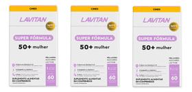 Kit 3 Vitamina Lavitan 50+ Mulher Super Fórmula 60Cps- Cimed