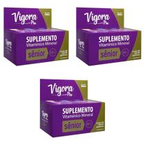 Kit 3 Vitamina Mineral Vigora Plus Sênior 60Cps - Prati
