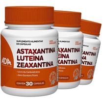Kit 3 Vitamina Original Astaxantina Zeaxantina Luteína 90 cápsulas Original p/ Visão Sem Sabor 12g Kit 3 Vitamina Original Astaxantina Zeaxantina Luteína 90 cápsulas Original p/ Visão Sem Sabor 12g