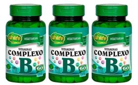 Kit 3 Vitaminas Complexo B 60 Cáps B1,b2,b3,b5,b6,b7,b9,b12