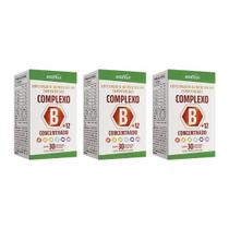 Kit 3 Vitaminas Complexo B Concentrado 30 Comp - Ecofitus