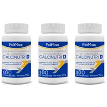Kit 3 Vitaminas D para Ossos Calcinutri D 1250MG 400UI 180 Cápsulas