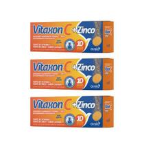 Kit 3 Vitaminas Vitaxon C+Zinco 1g C/10 Comprimidos - Airela