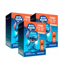 Kit 3 Vitatoon Stitch Ferro (AC. Fólico + Vit. B12) Sabor Pessêgo