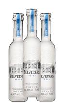 Kit 3 vodka belvedere natural miniatura 50ml