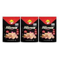Kit 3 wafer protein 8,7g diet zero lactose morango 35g lowçucar