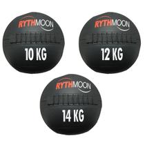 Kit 3 Wall Ball 10, 12, 14kg Rythmoon Fit