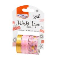 Kit 3 Washi Tape Shine Soul Tons Pasteis Fina e Grossinha WT0401 BRW