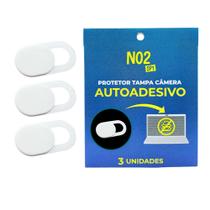 Kit 3 Webcam Cover NO2SPY Branco Protetor de Câmera para Notebook, Tablet e Celular