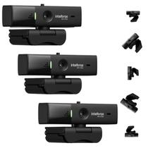 Kit 3 Webcams Full HD 60fps Intelbras WCI1080p HDR Privacidade NF Para Empresa