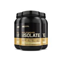 Kit 3 Whey Gold Isolate Optimum Nutrition Baunilha 720g