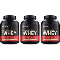 Kit 3 Whey Gold Standard Optimum Nutrition 5LB (2.27kg) Baunilha