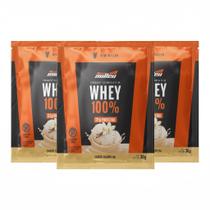 Kit 3 whey protein 100% 21g proteina baunilha sache