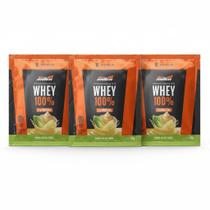 Kit 3 whey protein 100% 21g proteina milho verde sache