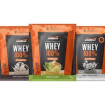 Kit 3 whey protein 100% cookies milho verde creme de coco 21g de proteina sache Kit 3 whey protein 100% cookies milho verde creme de coco 21g de proteina sache
