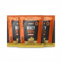 Kit 3 whey protein 100% pessego com manga 30g sache