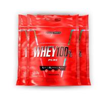 Kit 3 Whey Protein 100% Puro Integral Medica Chocolate 1.8Kg