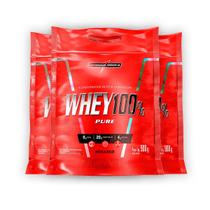 Kit 3 Whey Protein 100% Puro Integral Medica Morango 900g Kit 3 Whey Protein 100% Puro Integral Medica Morango 900g