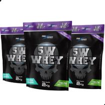 Kit 3 Whey Protein 6kg Isolado 5w Dark Insane Chocolate