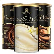 Kit 3 Whey Protein Baunilha/Cacau 900g Essential Nutrition Kit 3 Whey Protein Baunilha/Cacau 900g Essential Nutrition
