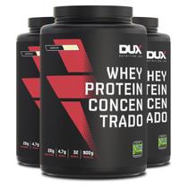 Kit 3 Whey Protein Concentrado Dux Baunilha 900g