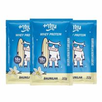 Kit 3 Whey Protein Concentrado Sache Baunilha 32G Proteina