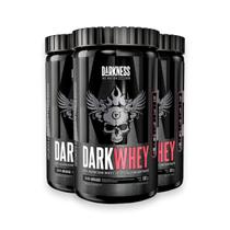 Kit 3 Whey Protein DarkWhey 100% Darkness Morango 900g Kit 3 Whey Protein DarkWhey 100% Darkness Morango 900g