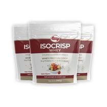 Kit 3 Whey Protein Isocrisp Vitafor 240g Neutro