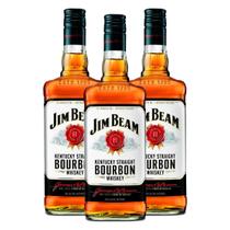 Kit 3 Whiskys Jim Beam White Bourbon 1000 Ml