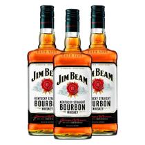 Kit 3 Whiskys Jim Beam White Bourbon 1000 Ml