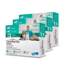 Kit 3 x Comfortis Elanco 560 mg para Cães de 9 a 18 Kg e Gatos de 5,4 Kg a 11kg - 3 Comprimidos