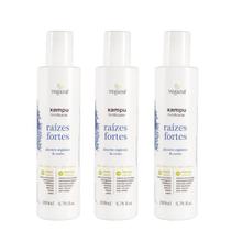 Kit 3 Xampu Natural Fortificante Raízes Fortes Vegana 200ml WNF