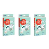 Kit 3 Xô Febre Adesivo Compressas Alivio Febre Likluc Refrescante