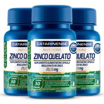 Kit 3 Zinco Quelato Catarinense 30 cápsulas