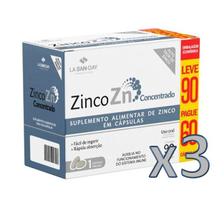 Kit 3 Zinco Zn Concentrado 90 Cápsulas - La San Day