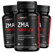 Kit 3 ZMA Magnésio Zinco Vitamina B6 180 Cáps Fisiocult Kit 3 ZMA Magnésio Zinco Vitamina B6 180 Cáps Fisiocult