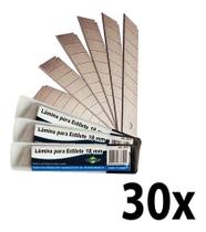 Kit 30 (3pct) Lâmina P/ Estilete 18mm Brasfort Kit 30 (3pct) Lâmina P/ Estilete 18mm Brasfort