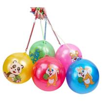 Kit 30 Bola Borracha Vinil Poing Poing Com Cordão Mola 23cm Brinquedo Bola Infantil