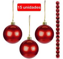 Kit 30 Bolas Natalina Vermelha Pequena 3cm Enfeite Árvore