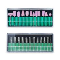 Kit 30 Brocas Diamantadas + 12 Brocas Polimento Unhas de Gel