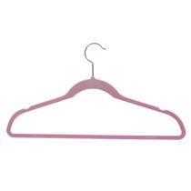 Kit 30 Cabides 45cm Veludo Rosa Slim Antideslizante Roupa Kit 30 Cabides 45cm Veludo Rosa Slim Antideslizante Roupa