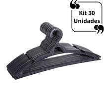 Kit 30 Cabides Adulto Reforçado Para Organização de Casa e Lojas Com Encaixe Para Cintos, Gravatas e Blusas de Alça Kit 30 Cabides Adulto Reforçado Para Organização de Casa e Lojas Com Encaixe Para Cintos, Gravatas e Blusas de Alça