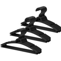 Kit 30 Cabides de Plástico Reforçado Adulto Antiderrapante