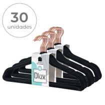 Kit 30 Cabides Veludo Adulto Slim Antideslizante Closet Gancho