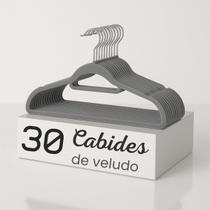 Kit 30 Cabides Veludo para Roupas Antideslizante Giratório