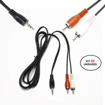 Kit 30 Cabo Auxiliar P2 Macho X Rca Macho Audio 1,8 metros P/ Som / Tv / Home Theater Audio Video At Kit 30 Cabo Auxiliar P2 Macho X Rca Macho Audio 1,8 metros P/ Som / Tv / Home Theater Audio Video At