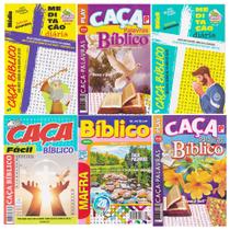 Kit 30 Caça Palavras Passatempo Tema Bíblico Sem Repetição Letra Grande Caça Biblico - Camaleão Passatempos