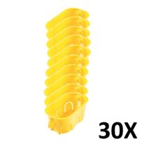 Kit 30 Caixa De Luz 4X2 Drywall Obras Amarela